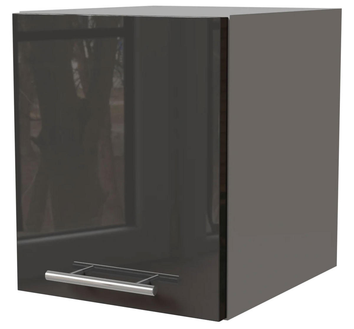 KLAPPHÄNGESCHRANK Essen W4B/30 Graphit Hochglanz / Grau Matt 30 / 32,5 / 36cm - Graphitfarben/Grau, Holz/Holzwerkstoff (30/32.5/36cm) - Feldmann-Wohnen