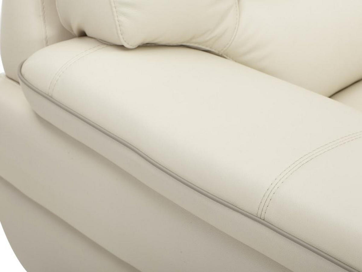 LEDERSESSEL - Elfenbein - THIBAULT - Weiß, Leder (93/87/115cm) - Vente-Unique