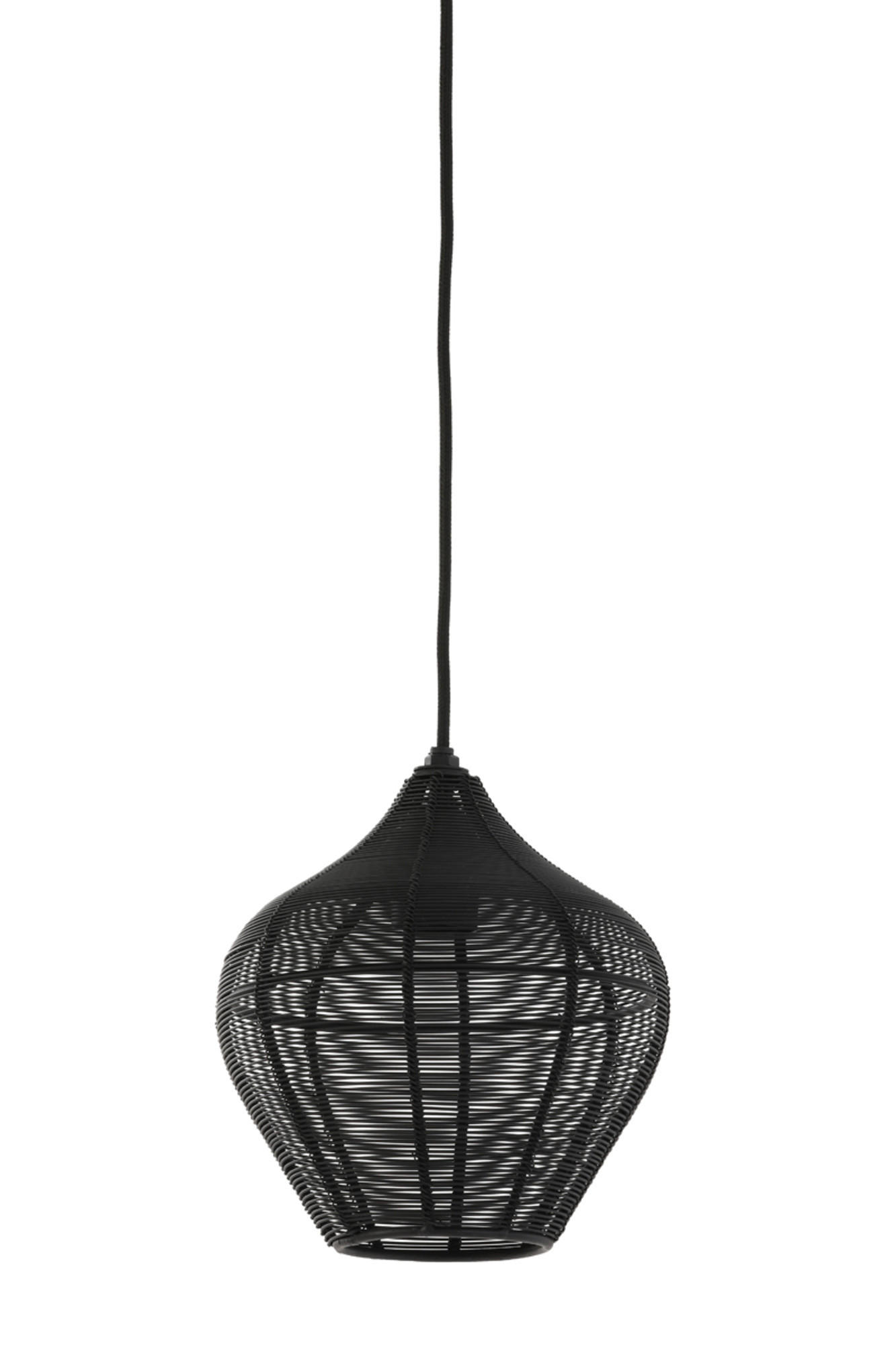 HÄNGELAMPE Alvaro Schwarz Ø20/22 cm - Schwarz, Metall (20/20/22cm) - Light & Living