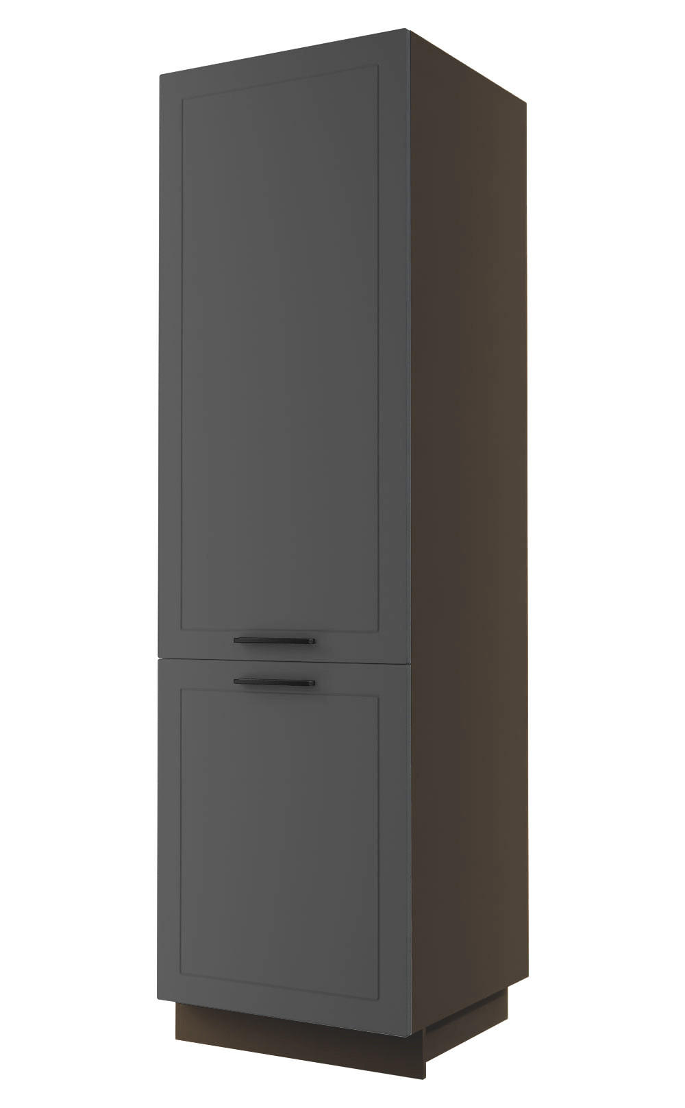 Feldmann-Wohnen Geschirrschrank Graphit, Dunkelgrau 60x207x59 cm