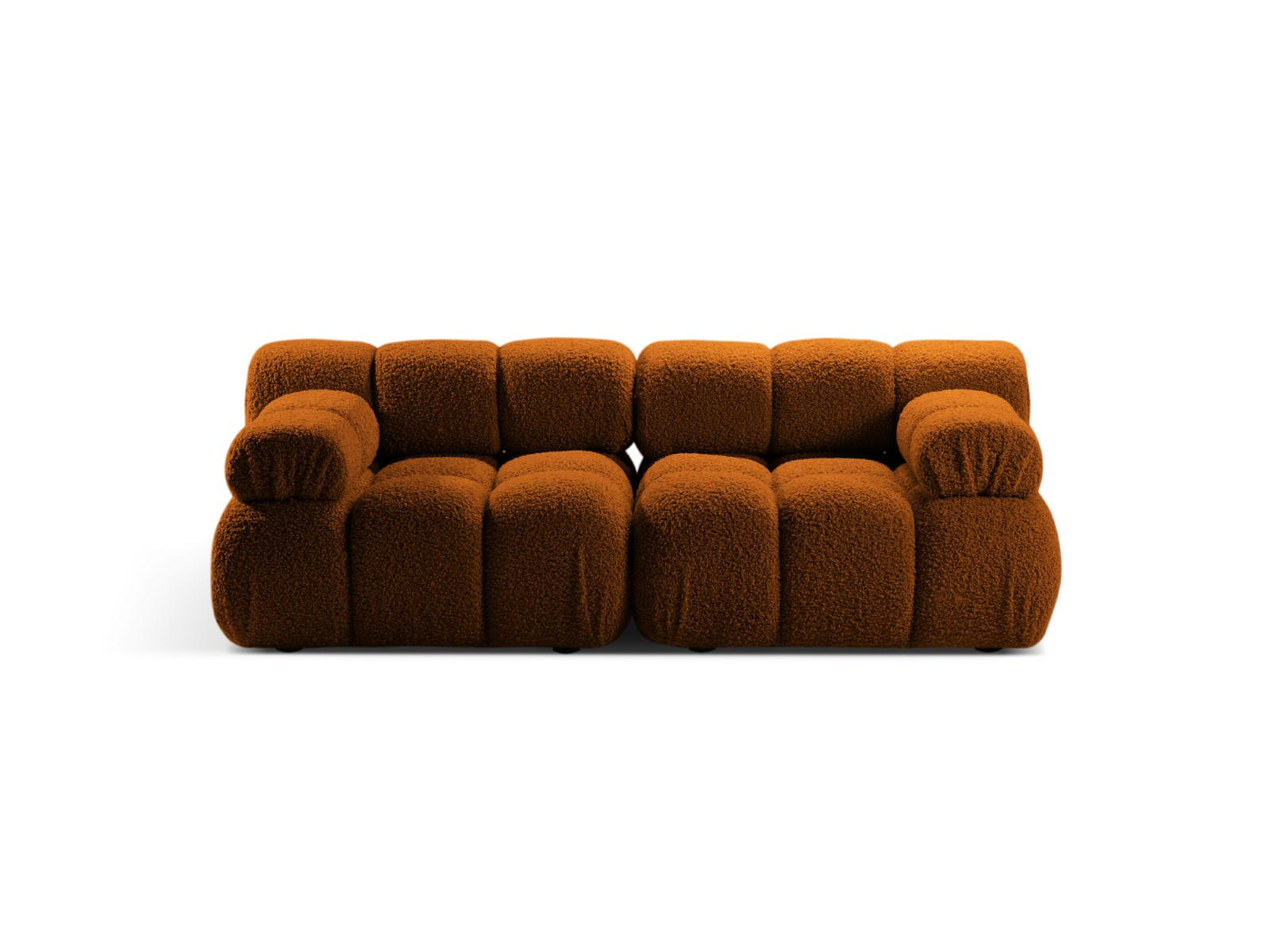 SOFA modular Bellis aus Boucle ziegelrot 2 Sitzplätze - Orange, Textil (94/70/188cm) - Micadoni