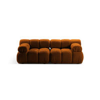 SOFA modular Bellis aus Boucle ziegelrot 2 Sitzplätze - Orange, Textil (94/70/188cm) - Micadoni