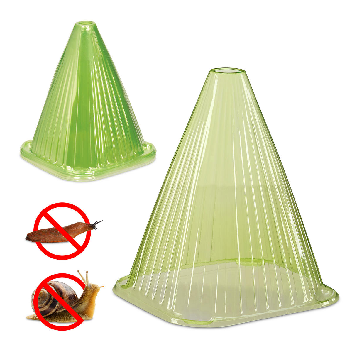 PFLANZENHUT-SET - Grün, Kunststoff (19/22/19cm) - Relaxdays