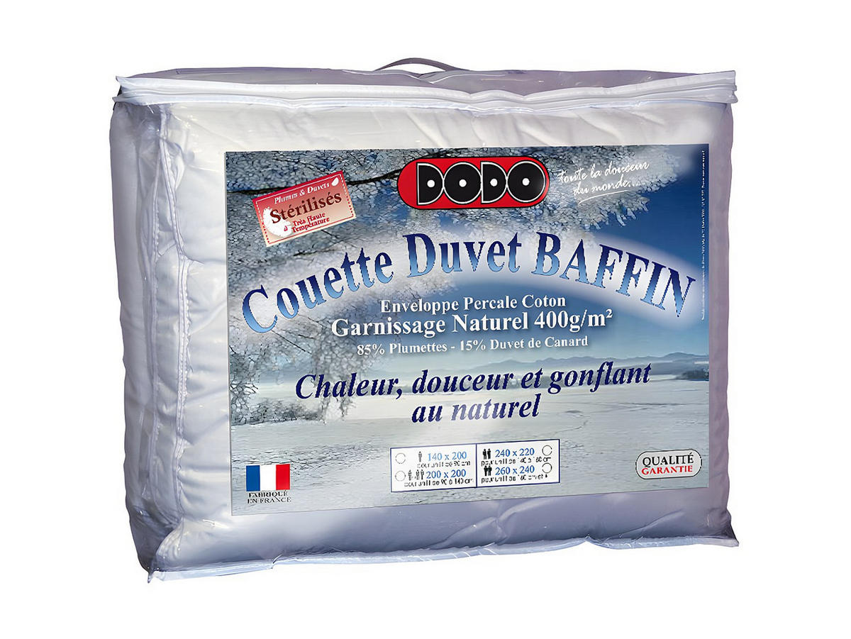 BETTDECKE - 2 Personen - stoff - weiß Baffin - Weiß, Textil (240/220cm) - Dodo