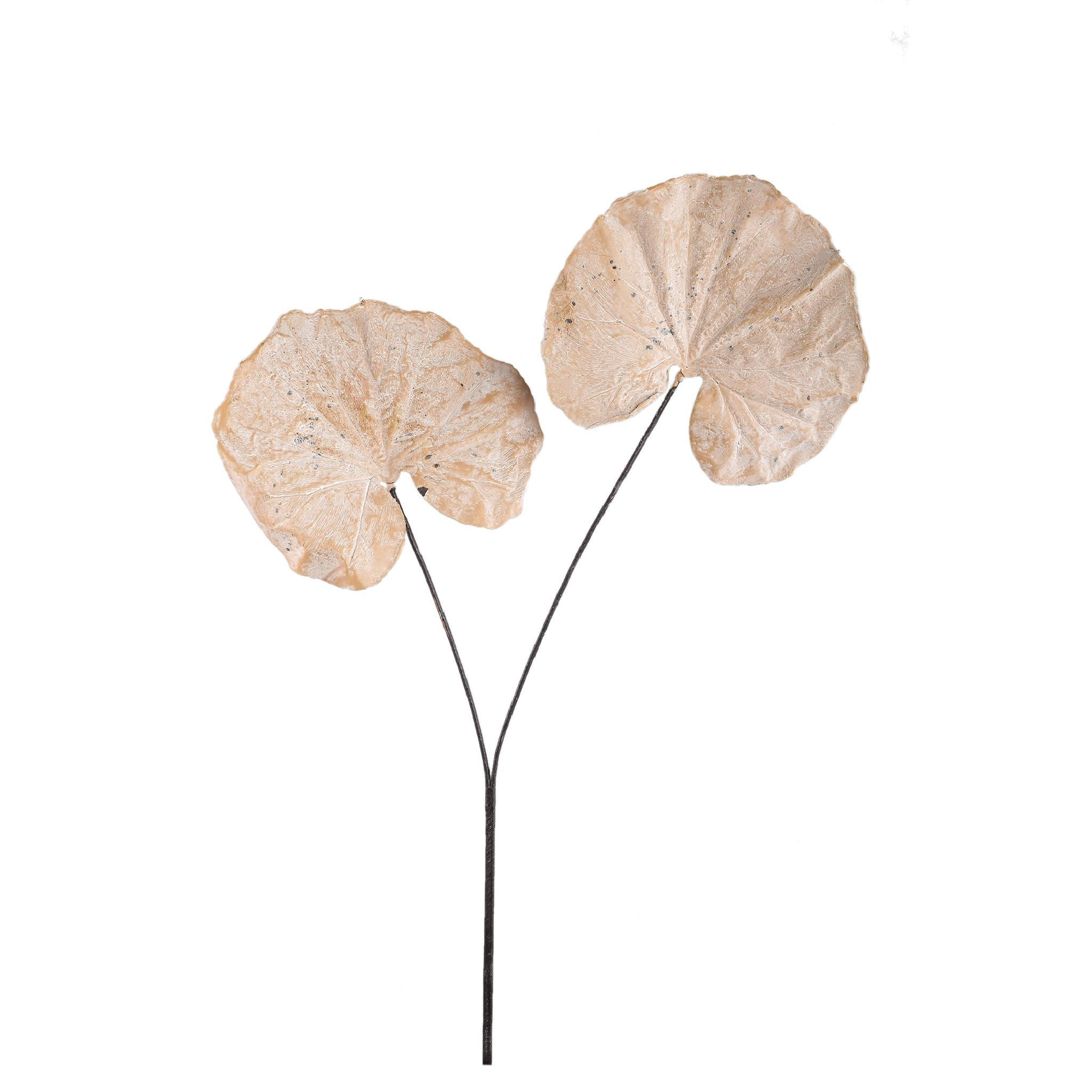 KUNSTBLATT Leaves Beige 62/57/90cm - Beige, Kunststoff (57/90/62cm) - PTMD Collection