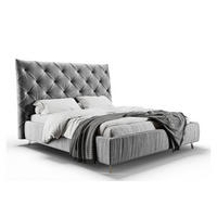 POLSTERBETT ANNY Silber Massivholz - Silberfarben, Textil (140/200cm) - KAWOLA