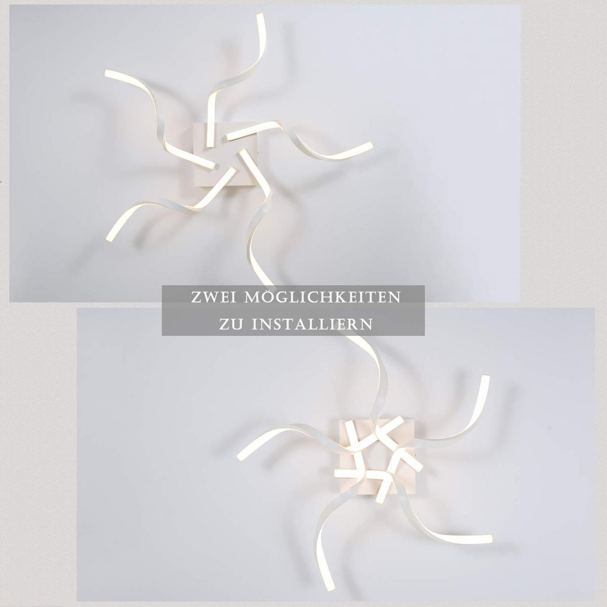 LED-DECKENLEUCHTE Paulina 65/65/14 cm - Weiß, Metall (65/65/14cm) - Nettlife