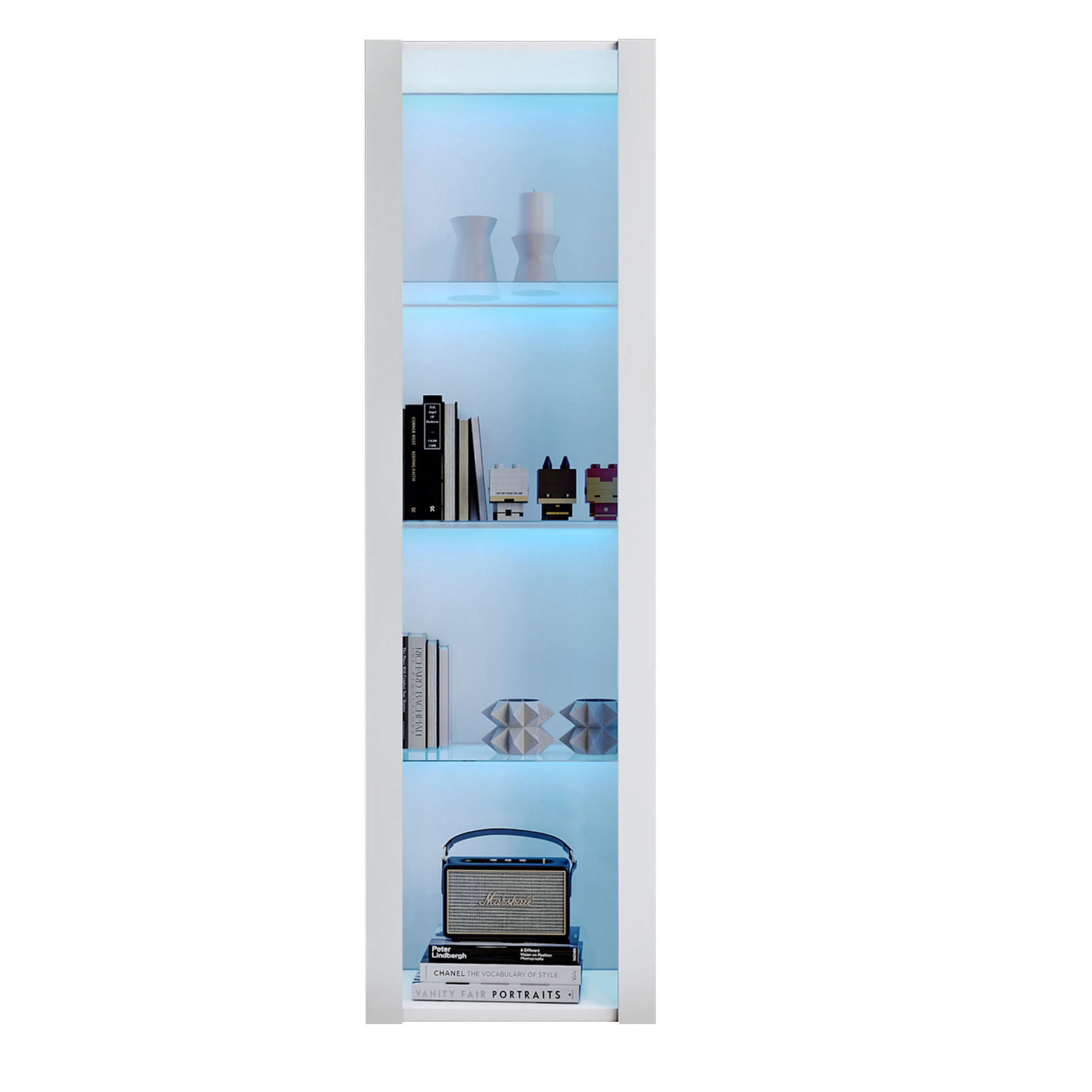 Okmyhome Vitrine Weiß 38x166x55 cm