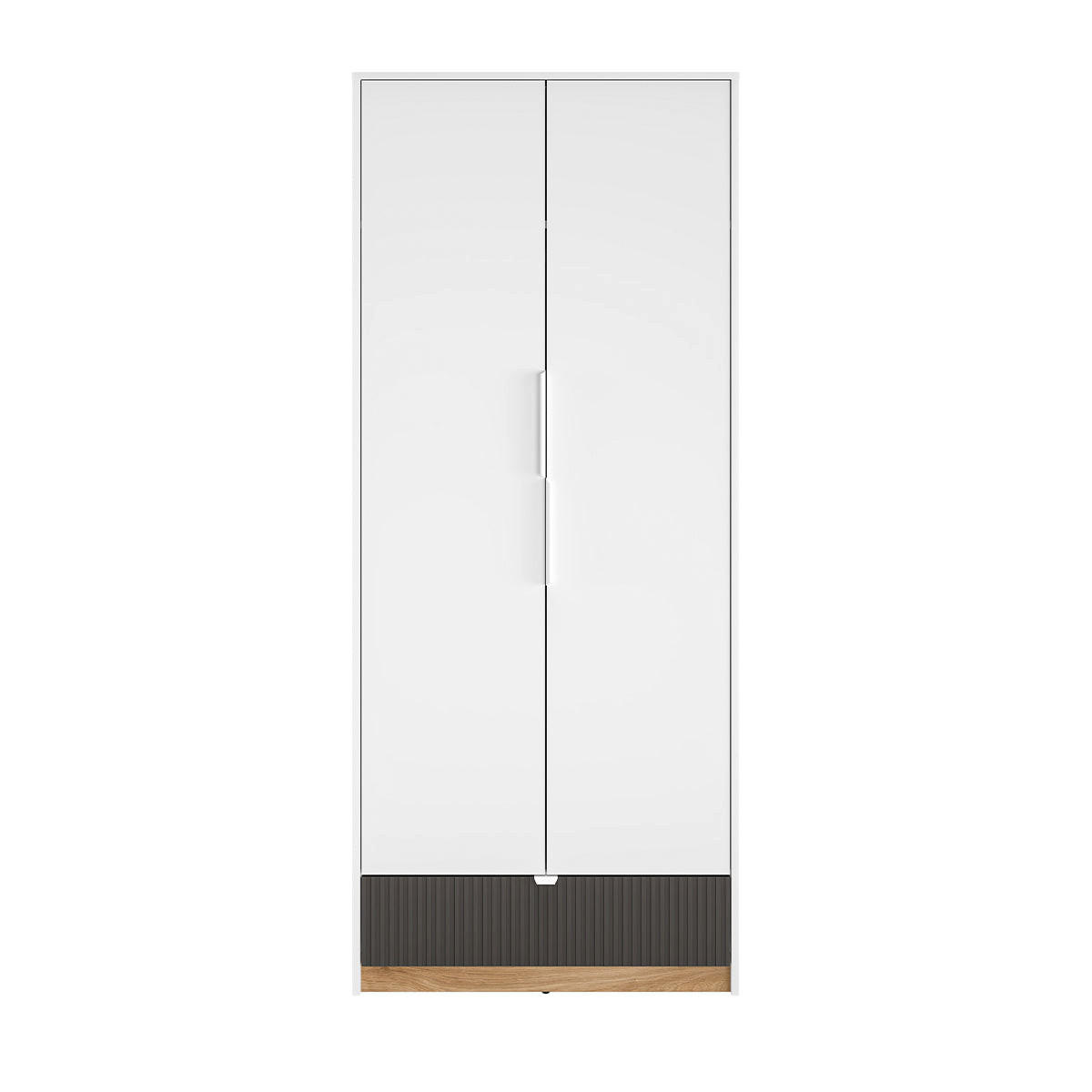 OMARA ZA OBLAČILA Ronan Bela - bela, leseni material (82/196/53cm) - Petits-meubles
