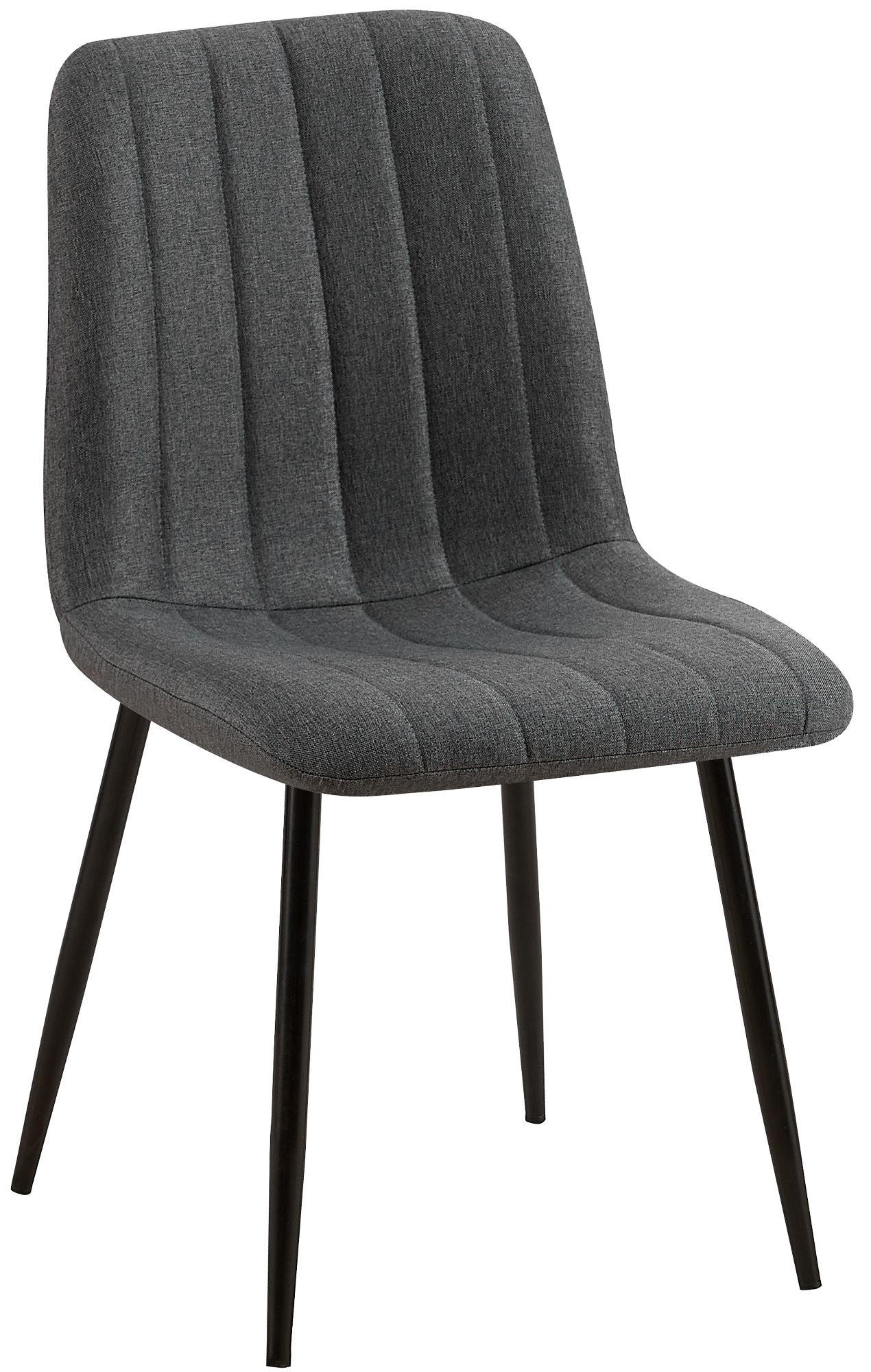 STUHL Stoff Dunkelgrau - Dunkelgrau/Schwarz, Textil/Metall (45/88/53cm) - CLP