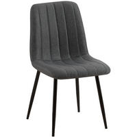 STUHL Stoff Dunkelgrau - Dunkelgrau/Schwarz, Textil/Metall (45/88/53cm) - CLP