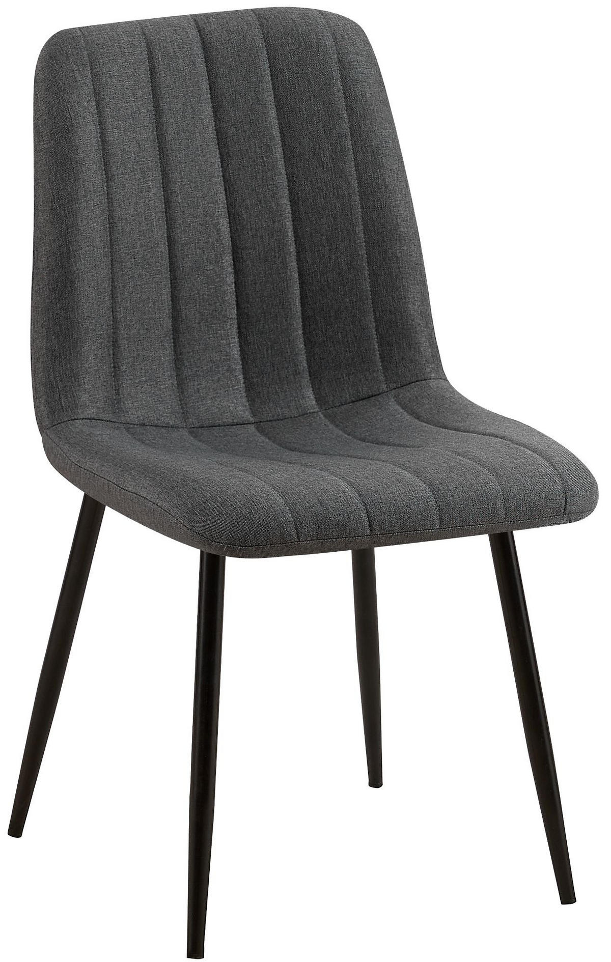 STUHL Stoff Dunkelgrau - Dunkelgrau/Schwarz, Textil/Metall (45/88/53cm) - CLP