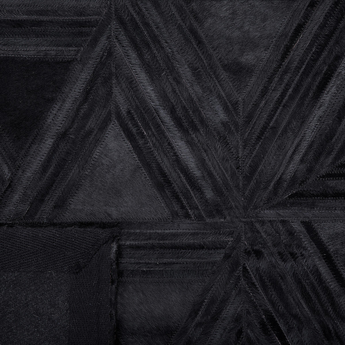 KURZFLOR-TEPPICH Kasar 230/160 cm - Schwarz, Fell (160/230cm) - Beliani