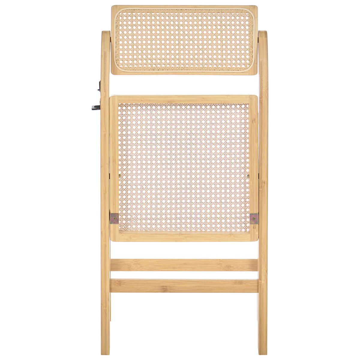 ESSZIMMERSTUHL 2er-Set klappbar Bambus Hellbraun Modane - Hellbraun, Holz (45/83/54cm) - Beliani