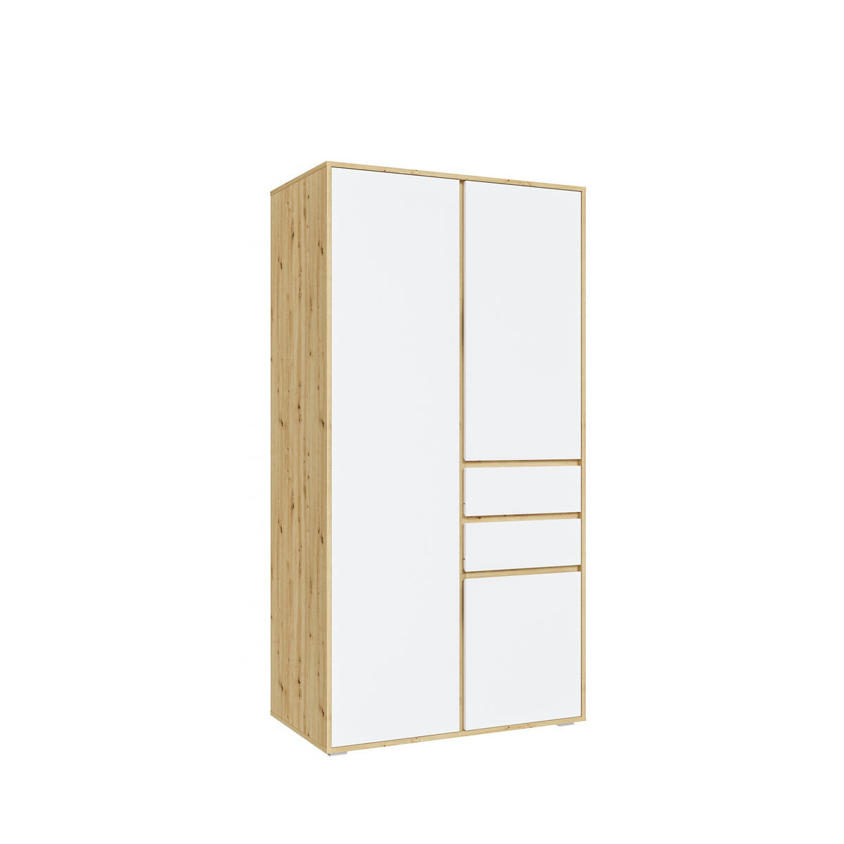 KLEIDERSCHRANK 2-türig FALUN (B/H/T: ca. 100/194/56 cm) in Artisan Eiche Nachbildung/weiß - Eiche Artisan, Holzwerkstoff (100/194/56cm)