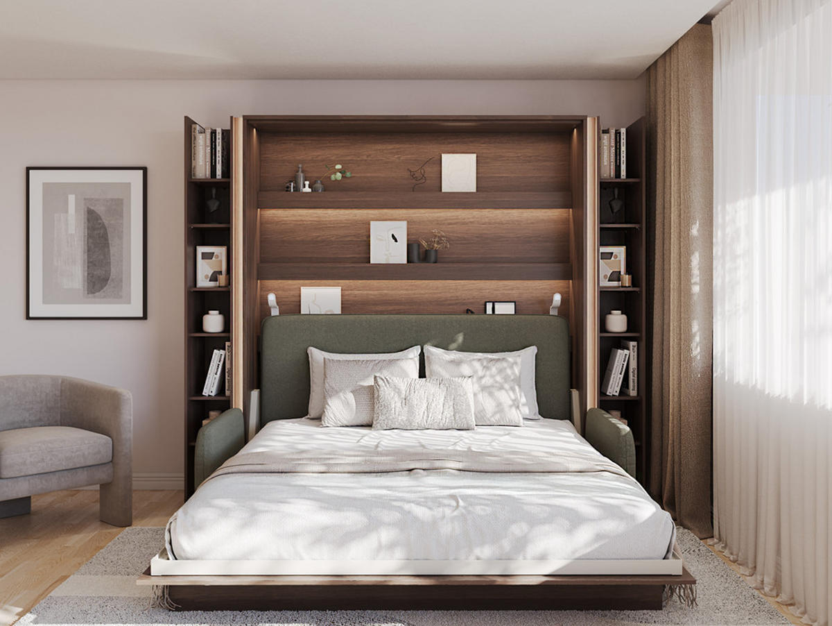 SCHRANKBETT BED CONCEPT BC-13 - Alteiche, Holzwerkstoff (180/200cm) - Meblini