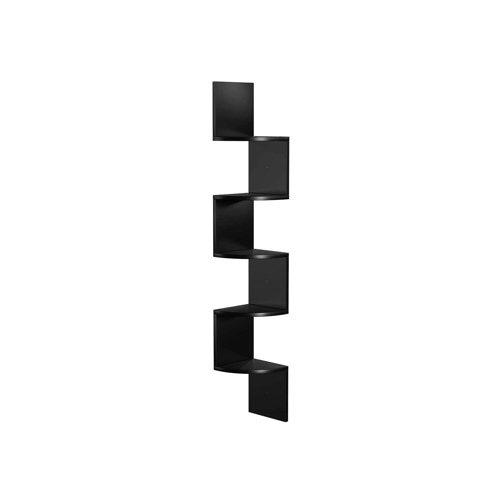 WANDREGAL SCHWEBEREGAL - Schwarz, Holzwerkstoff (20/128/20cm) - Hansiro