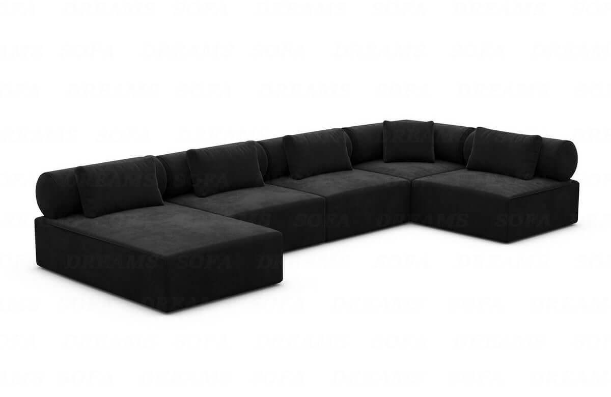 XXXLutz Wohnlandschaft Schwarz 400x77x200 cm