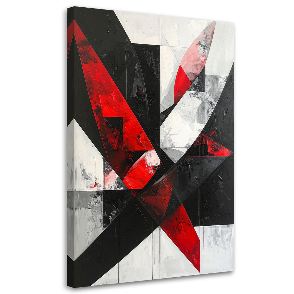 LEINWANDBILD 3D und geometrisch 70x100cm - Rot, Textil (70/100cm) - Feeby