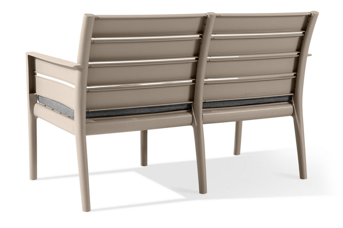 GARTENMÖBEL-SET MITTU 4-tlg, Beige/Braun - Beige/Braun, Kunststoff - KONSIMO®