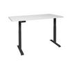 SCHREIBTISCH höhenverstellbar elektrisch Editha 180x90 schwarz/weiß matt lack - Weiß, Holz (180/90/74cm) - 58aufmkessel