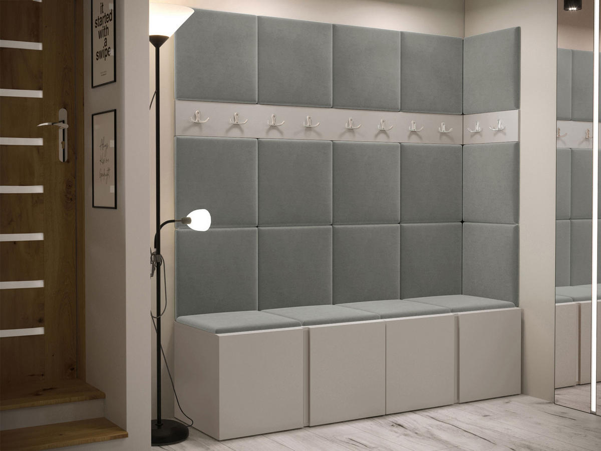 MOBILIER PENTRU HOL Orion II - cașmir/gri, material plastic/compozit lemnos (168/186/46cm) - MIRJAN24