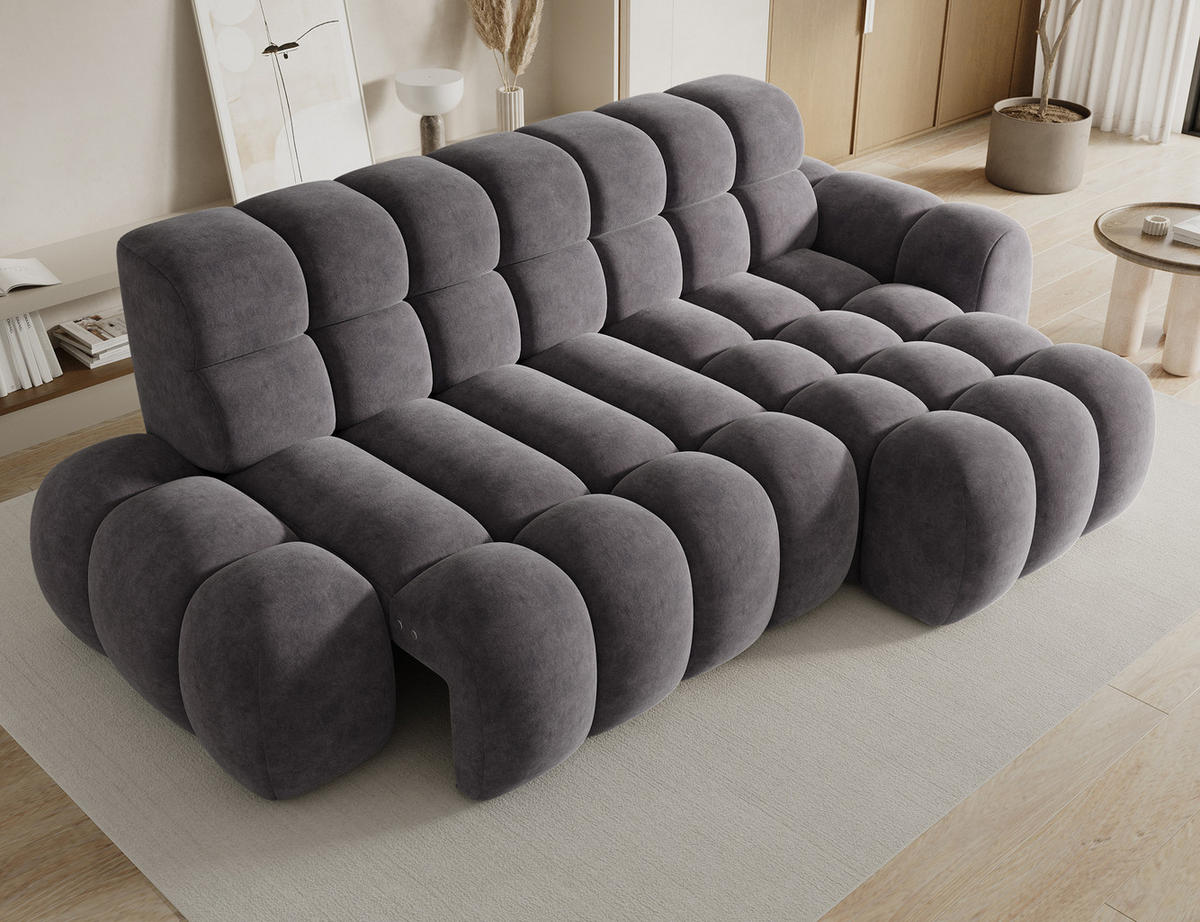 ECKSOFA Lorveno R - Grau (Aura 04) - Grau, Holzwerkstoff (283/165cm)