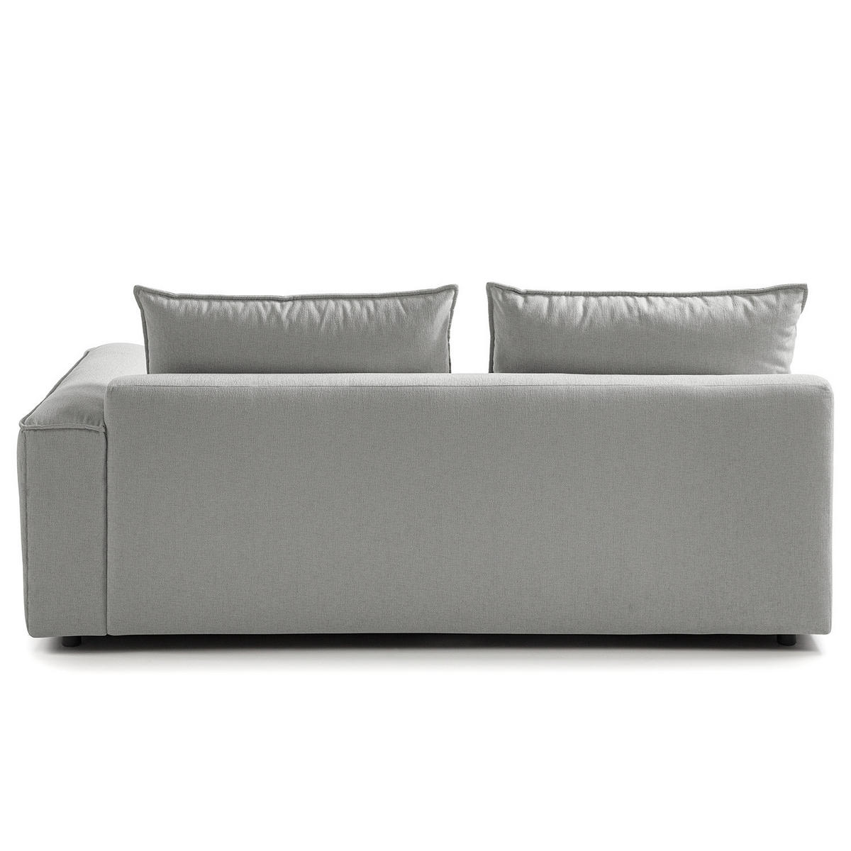 2,5-SITZER SOFA - modular - Schwarz/Hellblau, Holz/Kunststoff (189/80/99cm) - home24
