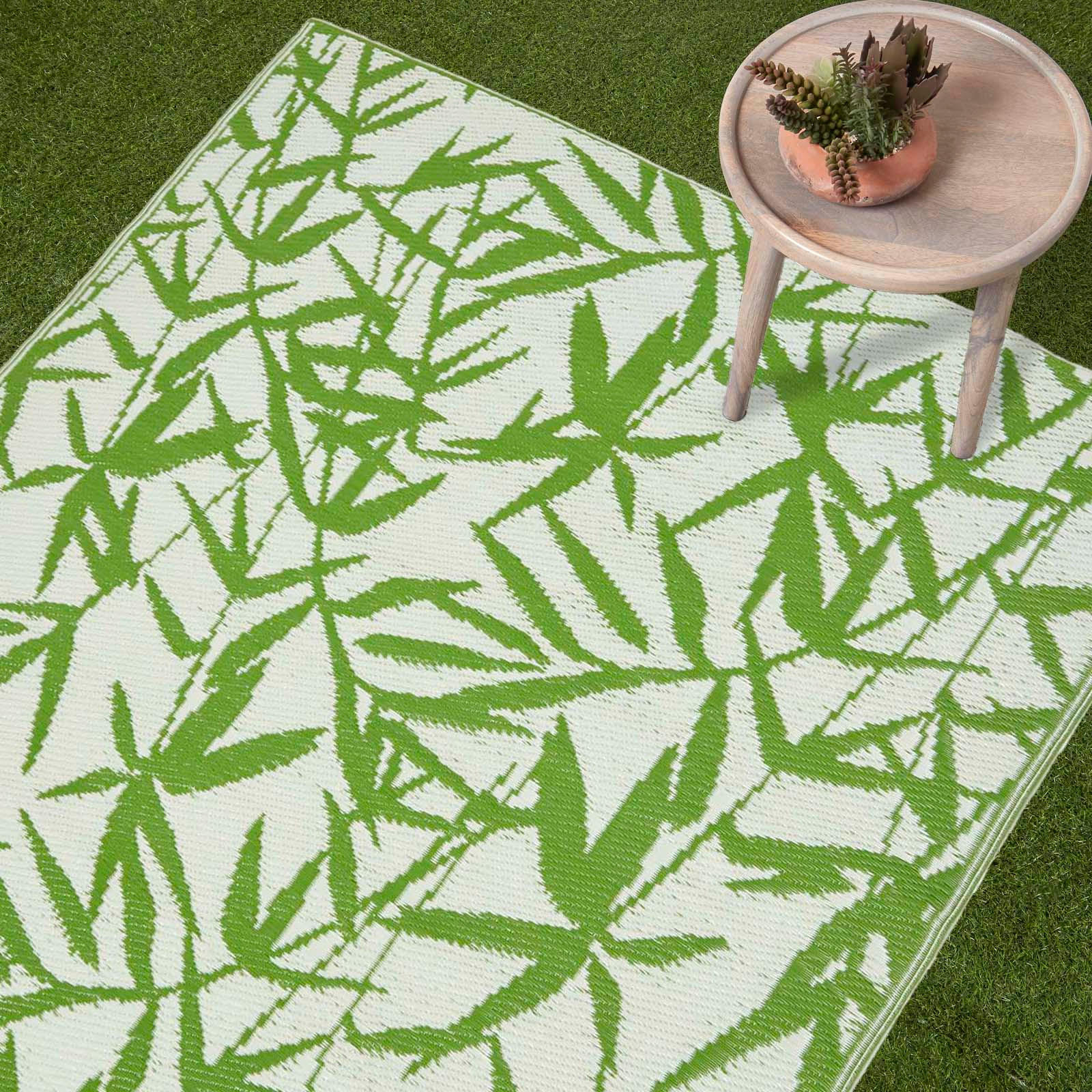 OUTDOORTEPPICH Zena floral gemustert 120/180 cm - Grün, Kunststoff (120/180cm) - Homescapes