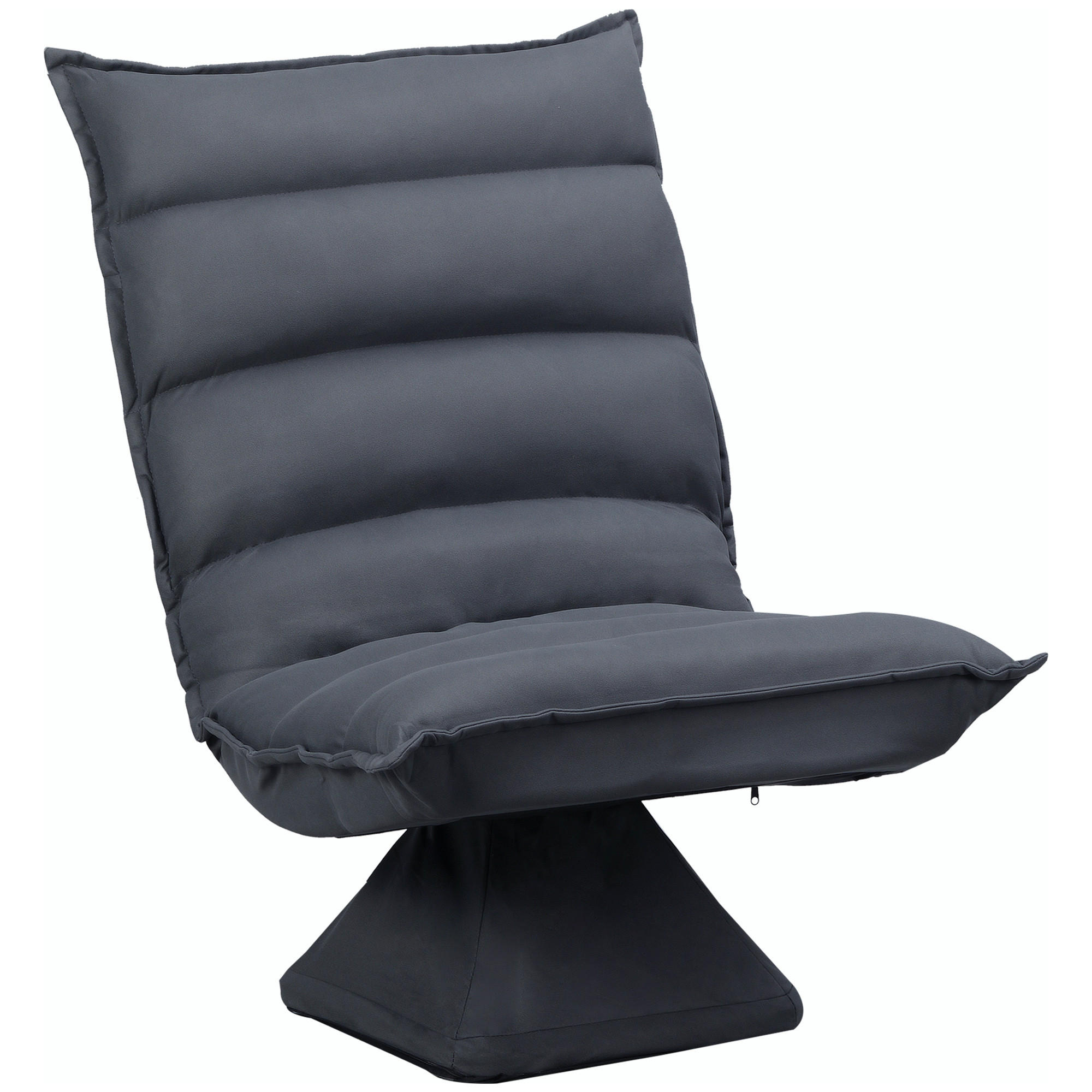 BODENSOFA Bodenstuhl mit 360° drehbarem Sockel Meditationsstuhl Dunkelgrau - Dunkelgrau, Metall (70/95/62cm) - HOMCOM