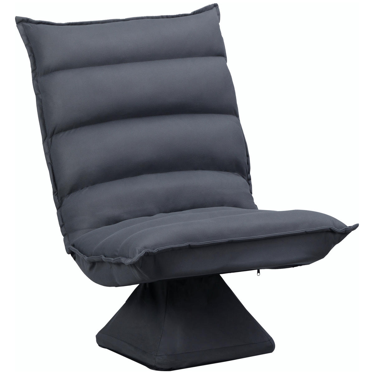 BODENSOFA Bodenstuhl mit 360° drehbarem Sockel Meditationsstuhl Dunkelgrau - Dunkelgrau, Metall (70/95/62cm) - HOMCOM