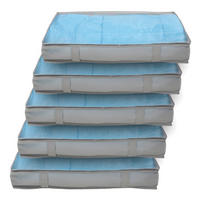 AUFBEWAHRUNGSTASCHE M 5er Set Hellgrau - Grau, Textil (100/15/45cm) - SVITA