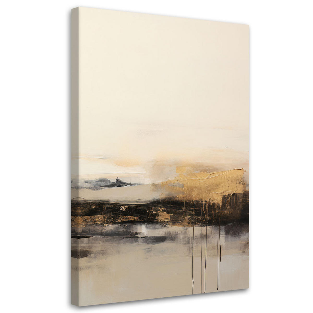 LEINWANDBILD Modernes abstraktes Beige 40x60cm - Beige, Textil (40/60cm) - Feeby