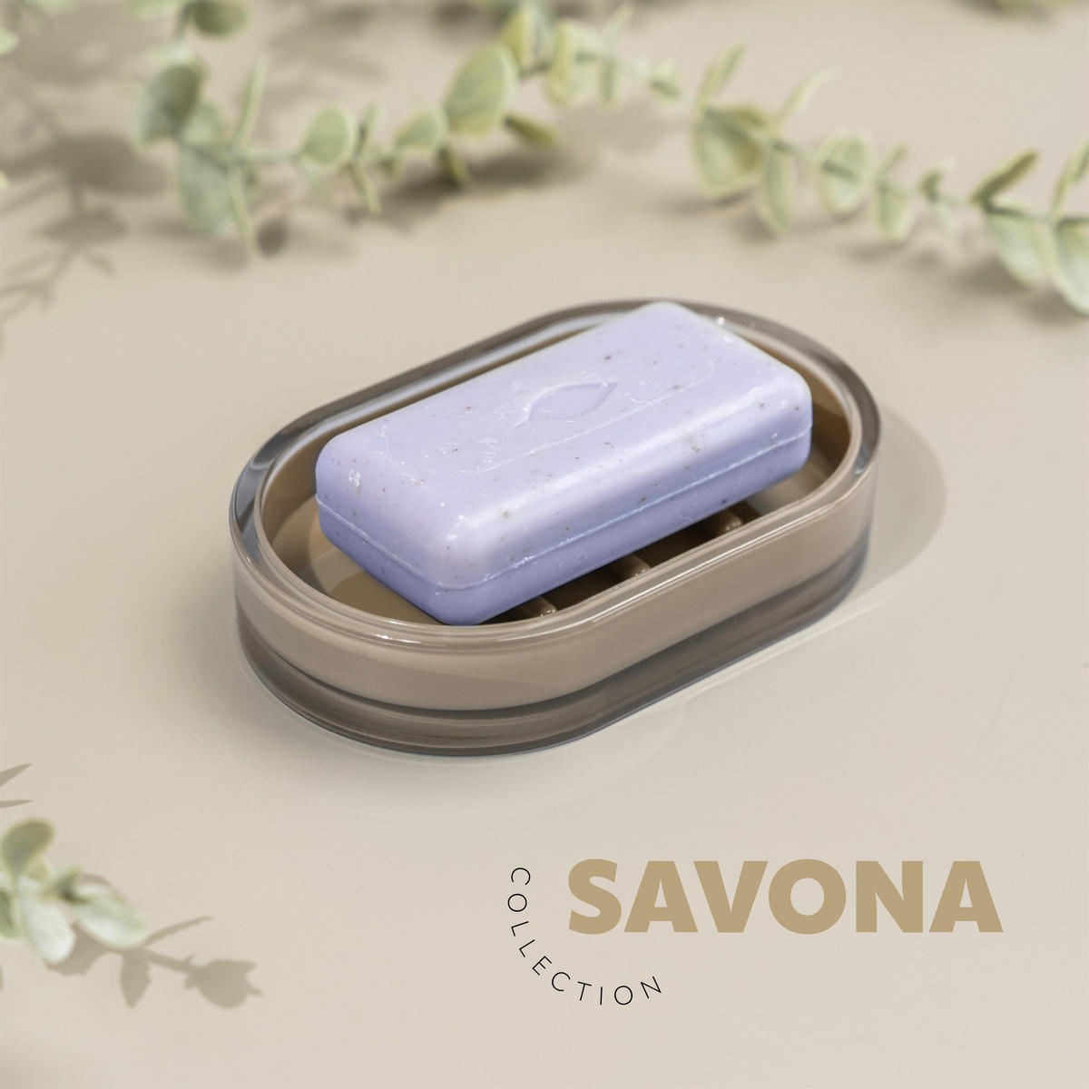 SEIFENSCHALE SAVONA, braun - Cappuccino, Kunststoff (13/2.5/8.2cm) - bremermann