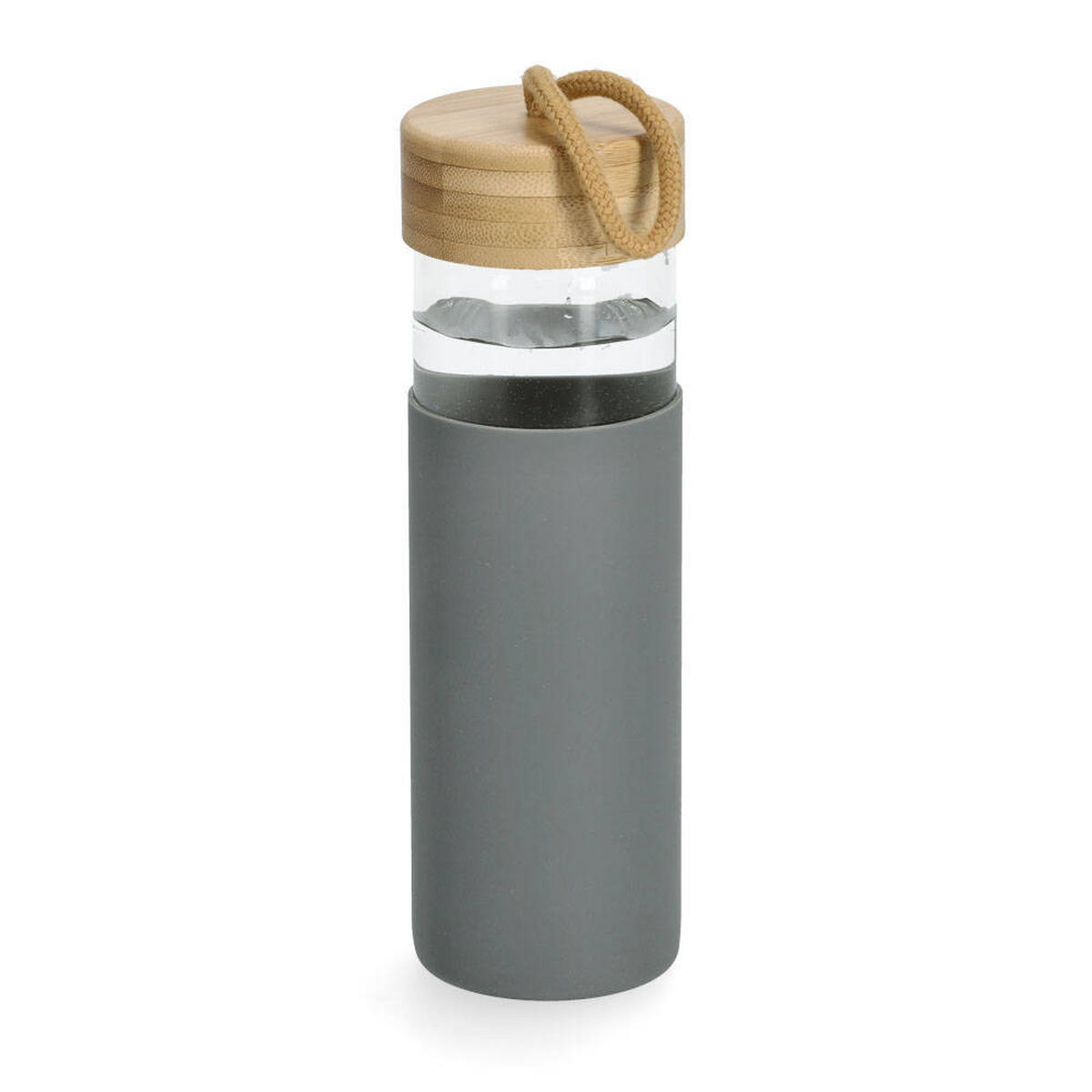 TRINKFLASCHE Silikonhülle 500 ml - Grau, Kunststoff (500L)