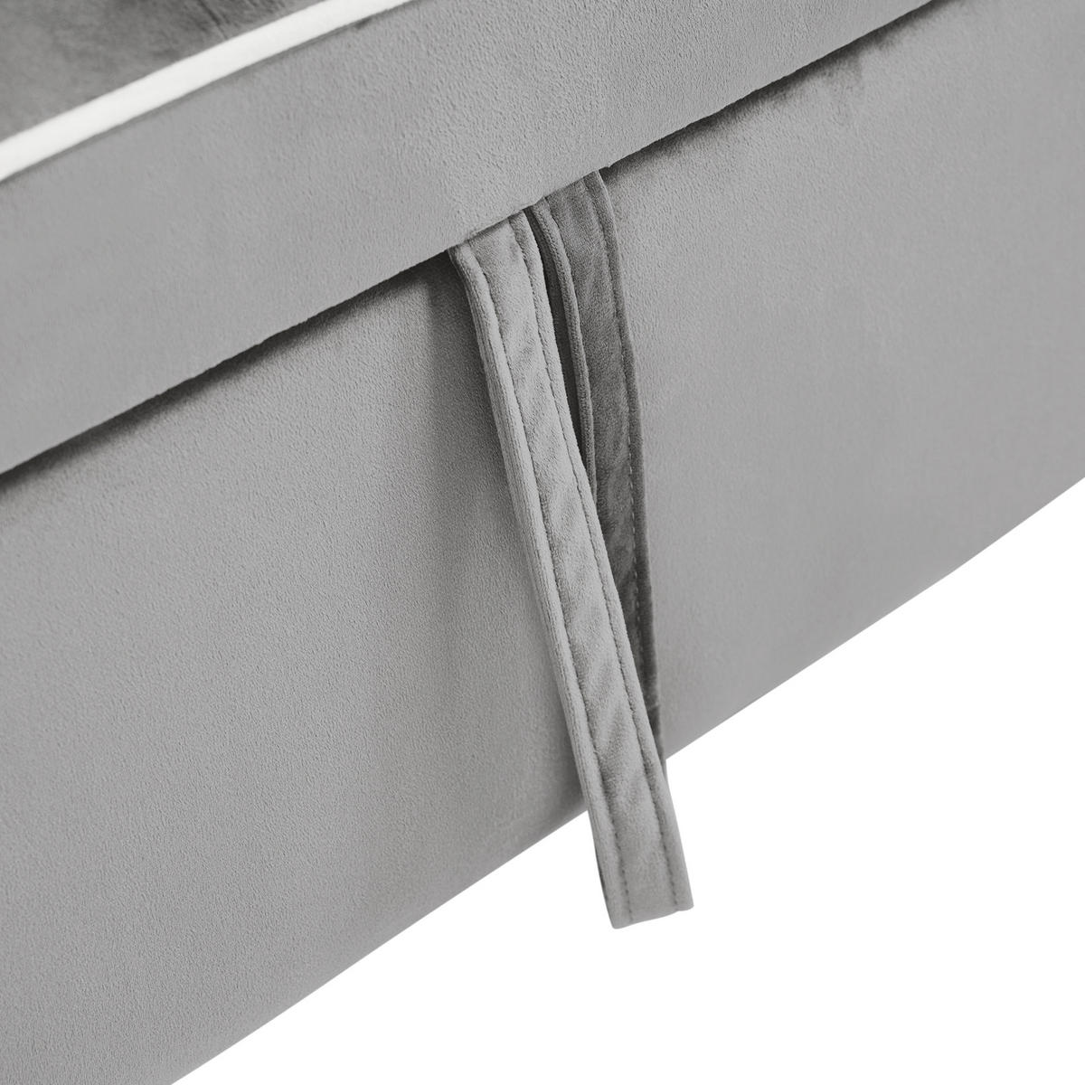 SOFABETT 83/167/76 cm Antikgrau - Hellgrau, Textil (167/76/83cm)