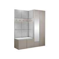 GARDEROBEN-SET Orion XII - Kaschmir/Hellgrau, Holzwerkstoff/Kunststoff (158/186/46cm) - MIRJAN24