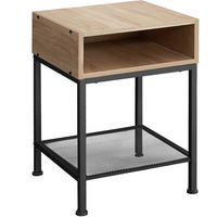 NACHTSCHRANK Harlow,40,5 x 40,5 x 59 cm,Industrial Holz hell, Eiche Sonoma - Naturfarben, Holzwerkstoff (40.5/59/40.5cm) - tectake