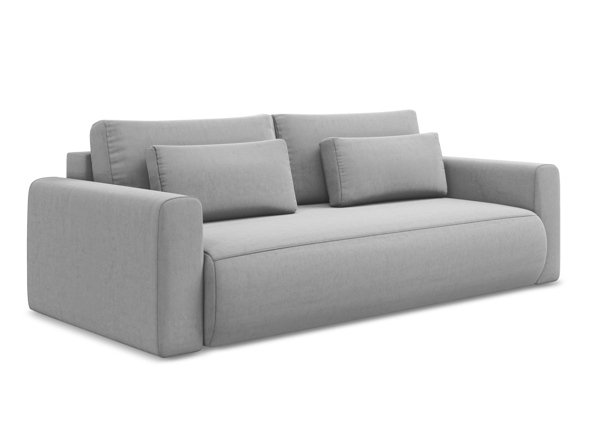 3-SITZER SOFA mit Schlaffunktion Samt Stoff Grau - Schwarz/Grau, Kunststoff/Textil (238/82/105cm) - Makamii