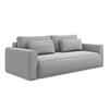 3-SITZER SOFA mit Schlaffunktion Samt Stoff Grau - Schwarz/Grau, Kunststoff/Textil (238/82/105cm) - Makamii