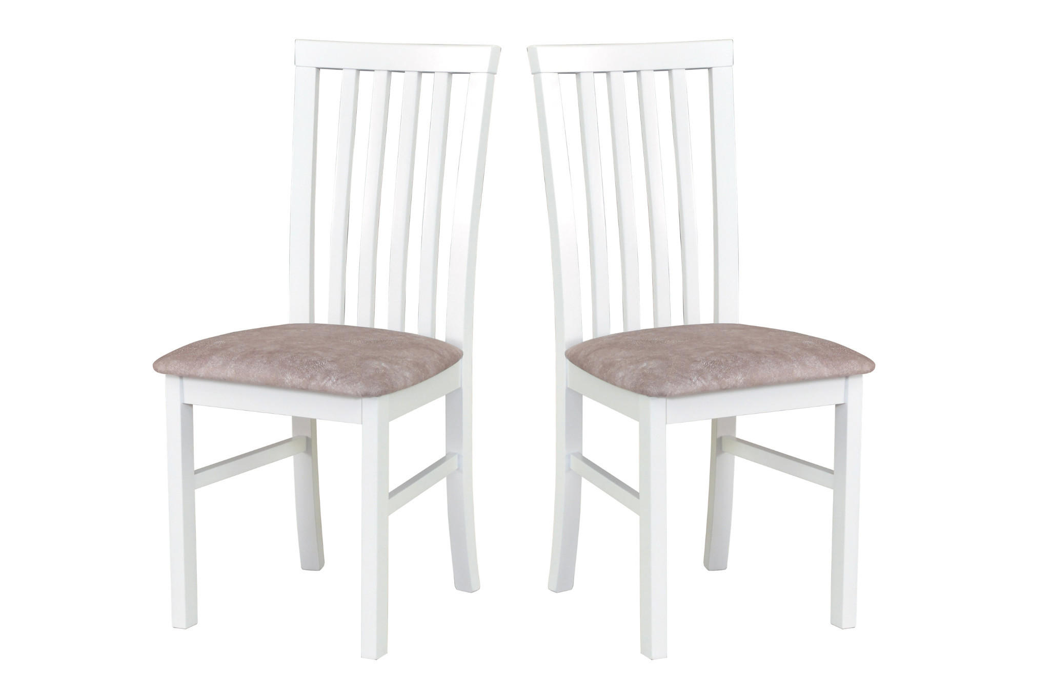 STUHL 2er Milano 1, weiss - Weiß, Holz (43/93/40cm) - Leaf Design