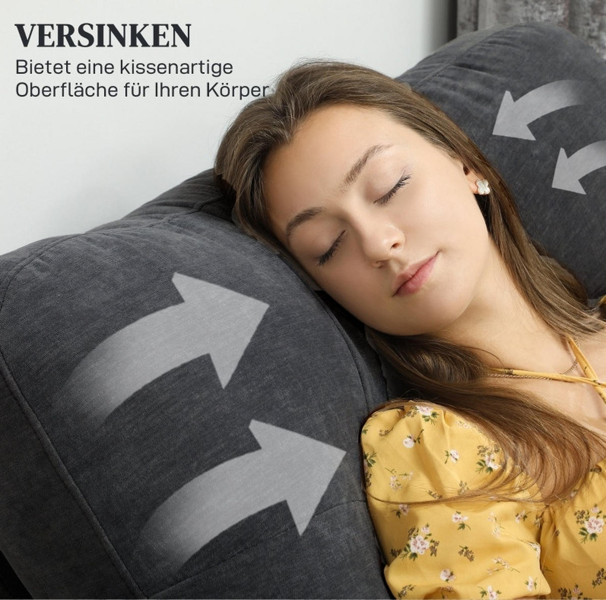 RELAXSESSEL in Dunkelgrau 100x102x107 cm mit Vibrationsmassage und Liegefunktion - Dunkelgrau, Textil (102/107/100cm) - IVMEU
