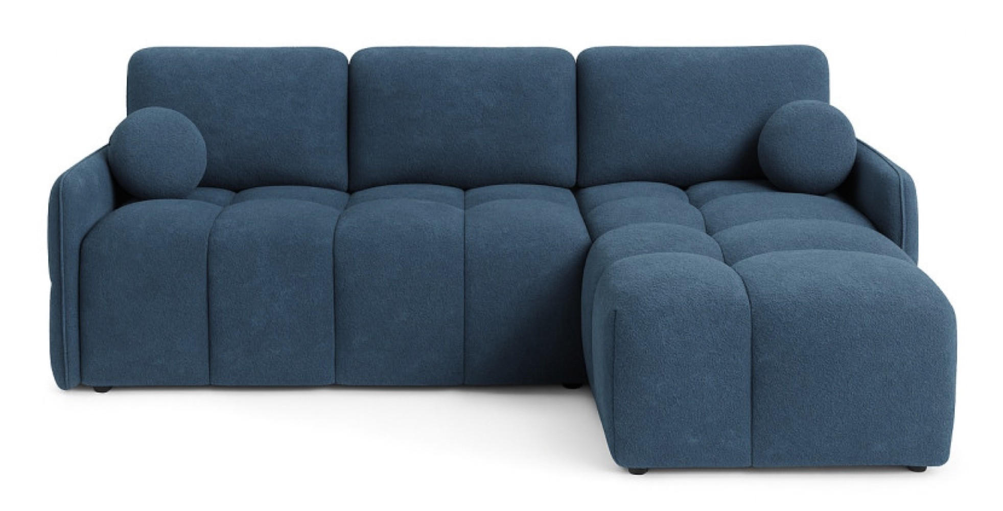ECKSOFA Granat MONO Mit Schlaffunktion Und Dekokissen Rechts - Dunkelblau, Textil (220/145cm) - Sepro Meble
