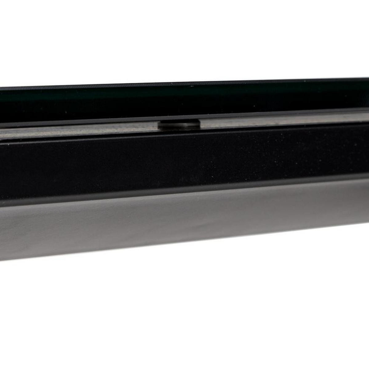 SCHREIBTISCH Glas Chromakzente Für Besprechungsraum KERIX, Schwarz 200x100x74 cm - Schwarz, Glas/Metall (100/200/74cm) - KADIMA DESIGN