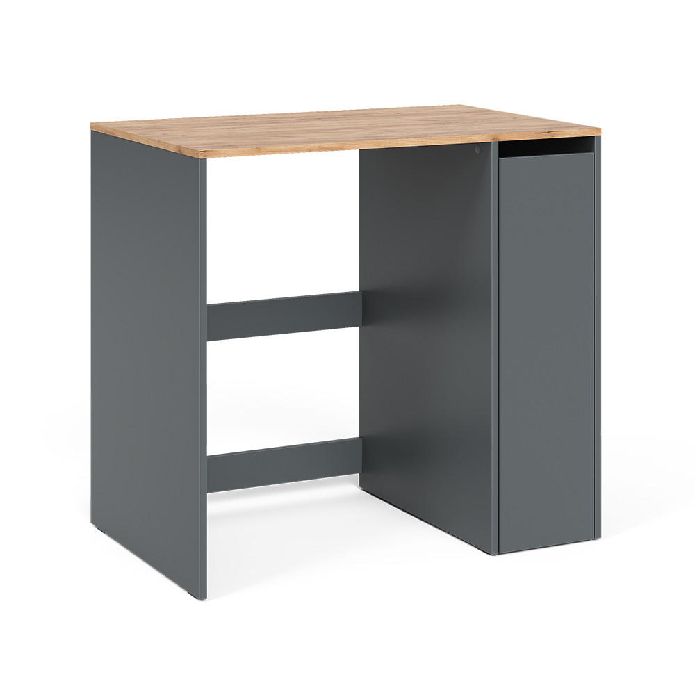 WASCHMASCHINENSCHRANK Viktor, Anthrazit/Goldkraft Eiche, 93.6 x 88.2 cm mit Rollcontainer - Honigeiche/Anthrazit, Holzwerkstoff (93.6/88.2/60cm) - Vicco
