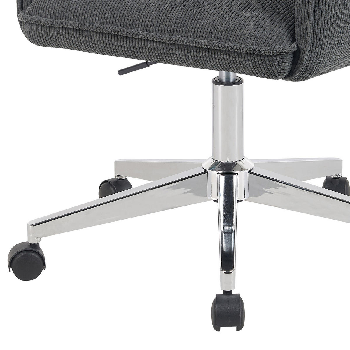 BÜROSTUHL Mika-Cleo - Chromfarben/Anthrazit, Textil/Metall (60/85/63cm) - DUBI Möbel
