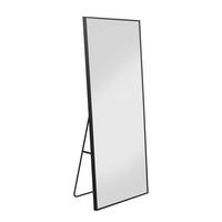 STANDSPIEGEL 177x77 cm Metallrahmen rechteckig schwarz - Schwarz, Holz (77/177/3cm) - LEBENLANG