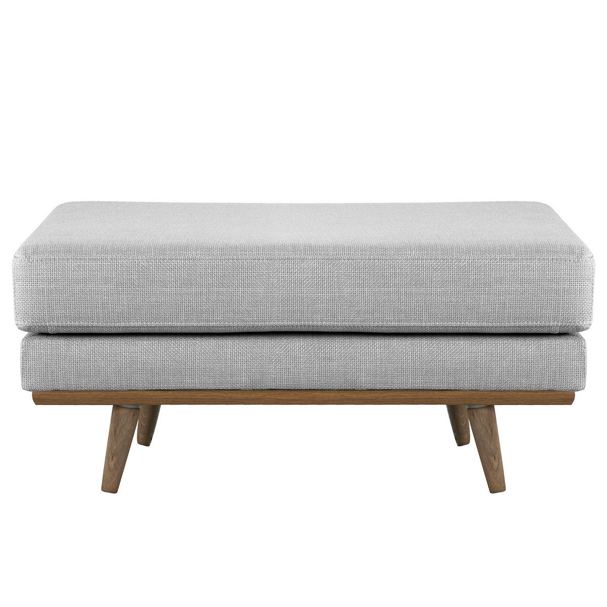 POLSTERHOCKER - Eichefarben/Hellgrau, Textil (85/43/60cm) - home24