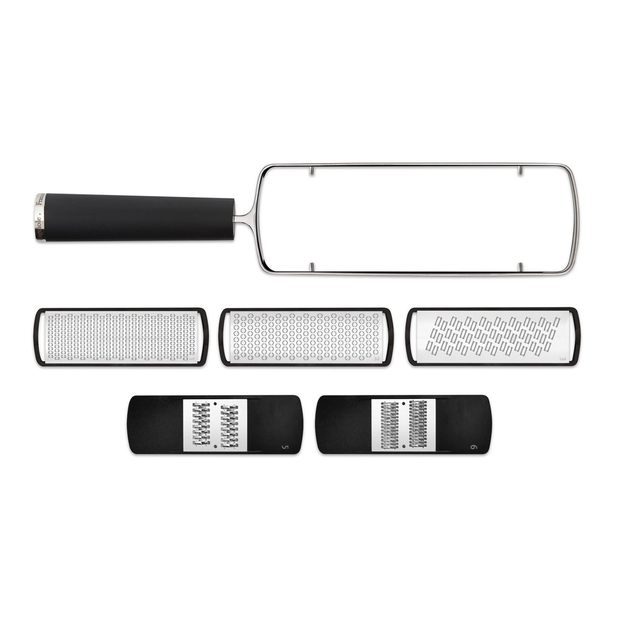 REIBEN-SET Michel Bras mit 5 Wechselaufsätzen - Silberfarben, Metall (39/33/33cm) - Kai Messer