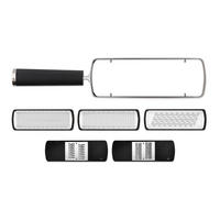 REIBEN-SET Michel Bras mit 5 Wechselaufsätzen - Silberfarben, Metall (39/33/33cm) - Kai Messer